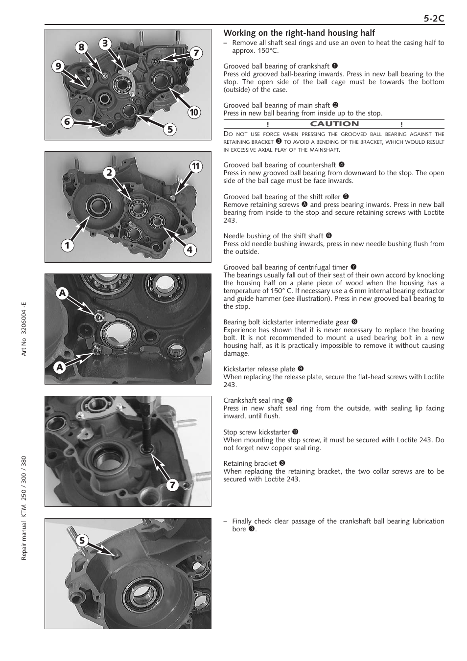 Working on the right-hand housing half | KTM 250 SX User Manual | Page 39 / 153