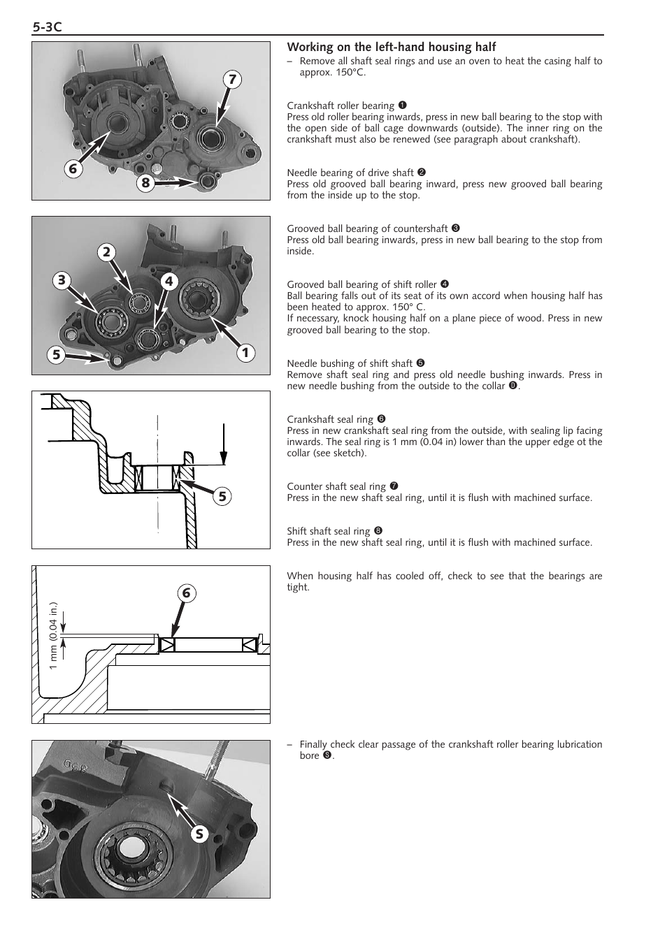 Working on the left-hand housing half | KTM 250 SX User Manual | Page 40 / 153