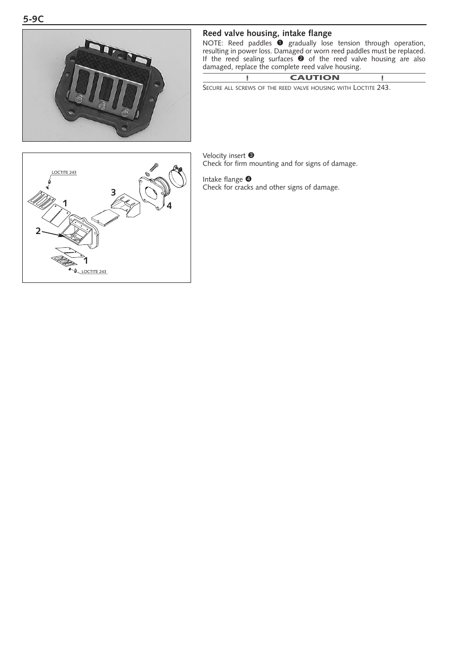 Reed valve housing, intake flange | KTM 250 SX User Manual | Page 46 / 153