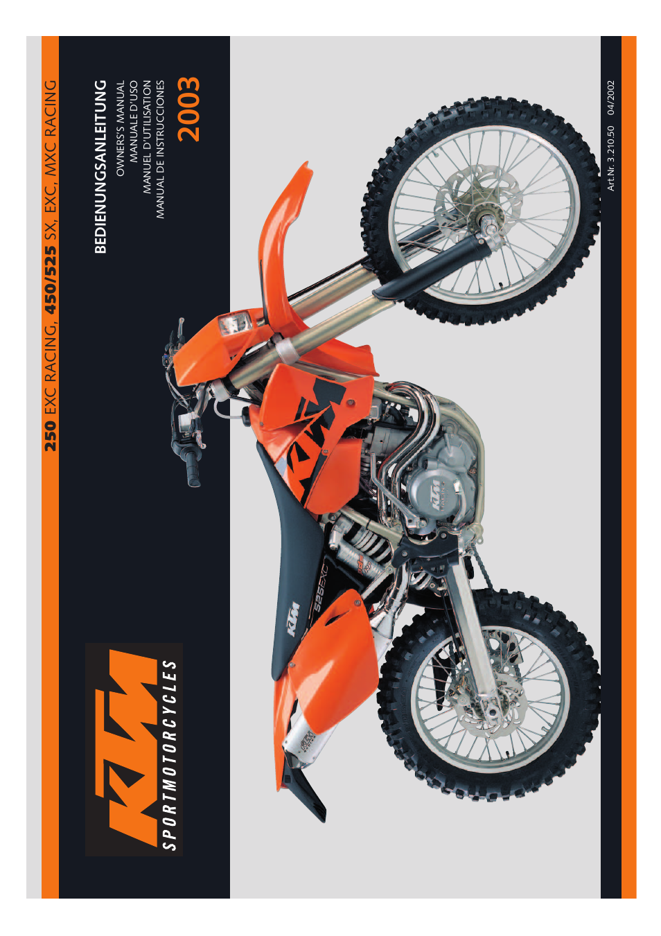 KTM 250 EXC RACING User Manual | 62 pages