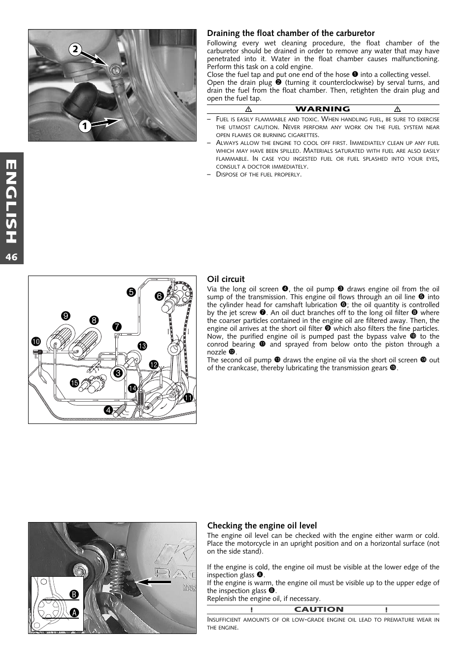 English | KTM 250 EXC RACING User Manual | Page 47 / 62