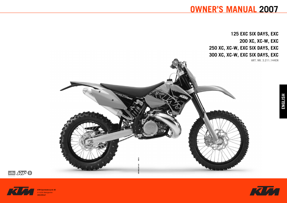 KTM EXC 200 XC  DE User Manual | 69 pages