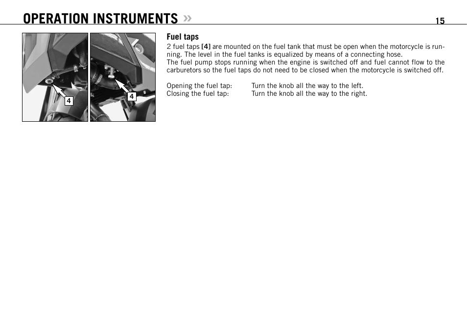 Operation instruments | KTM 950 SUPERMOTO R User Manual | Page 16 / 86