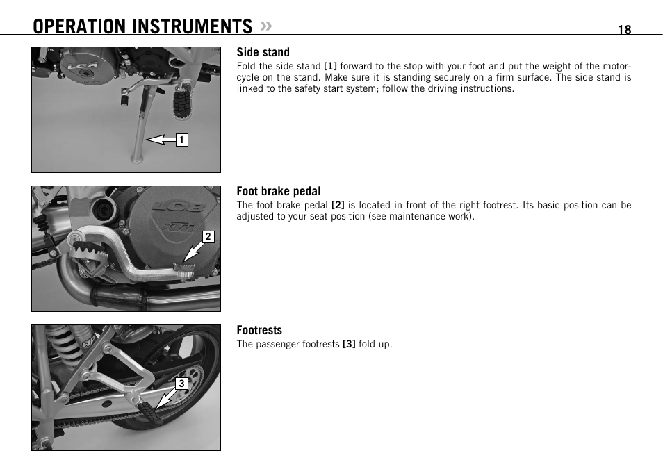 Operation instruments | KTM 950 SUPERMOTO R User Manual | Page 19 / 86