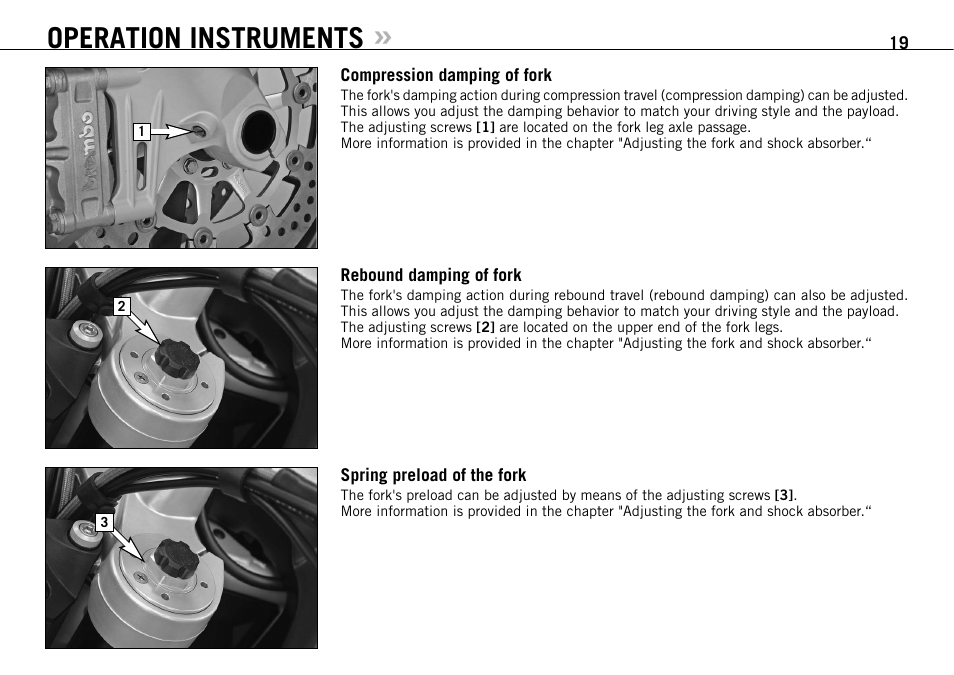 Operation instruments | KTM 950 SUPERMOTO R User Manual | Page 20 / 86