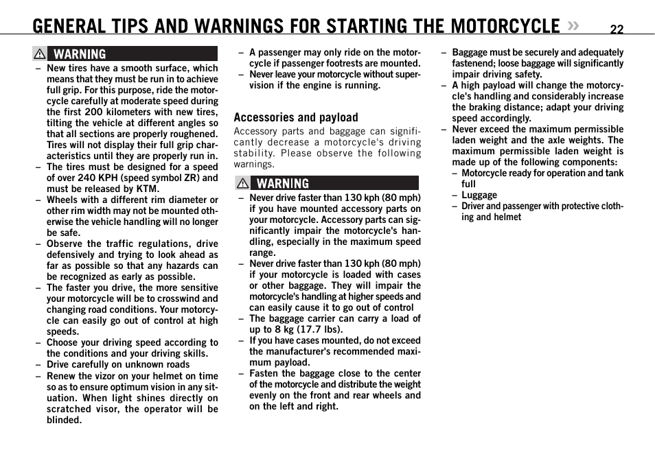 KTM 950 SUPERMOTO R User Manual | Page 23 / 86