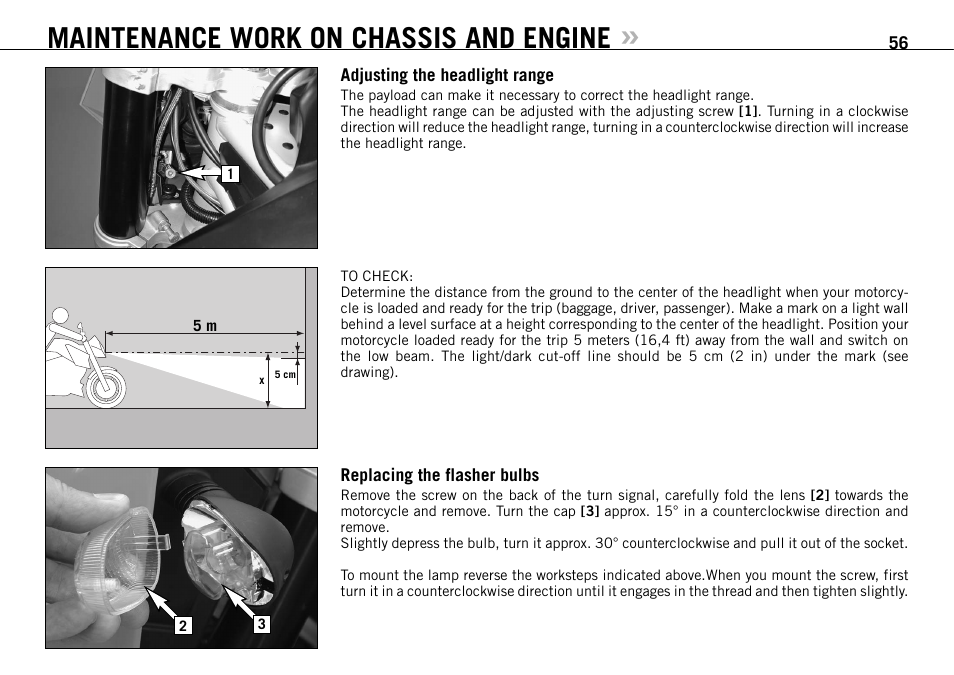Maintenance work on chassis and engine | KTM 950 SUPERMOTO R User Manual | Page 57 / 86