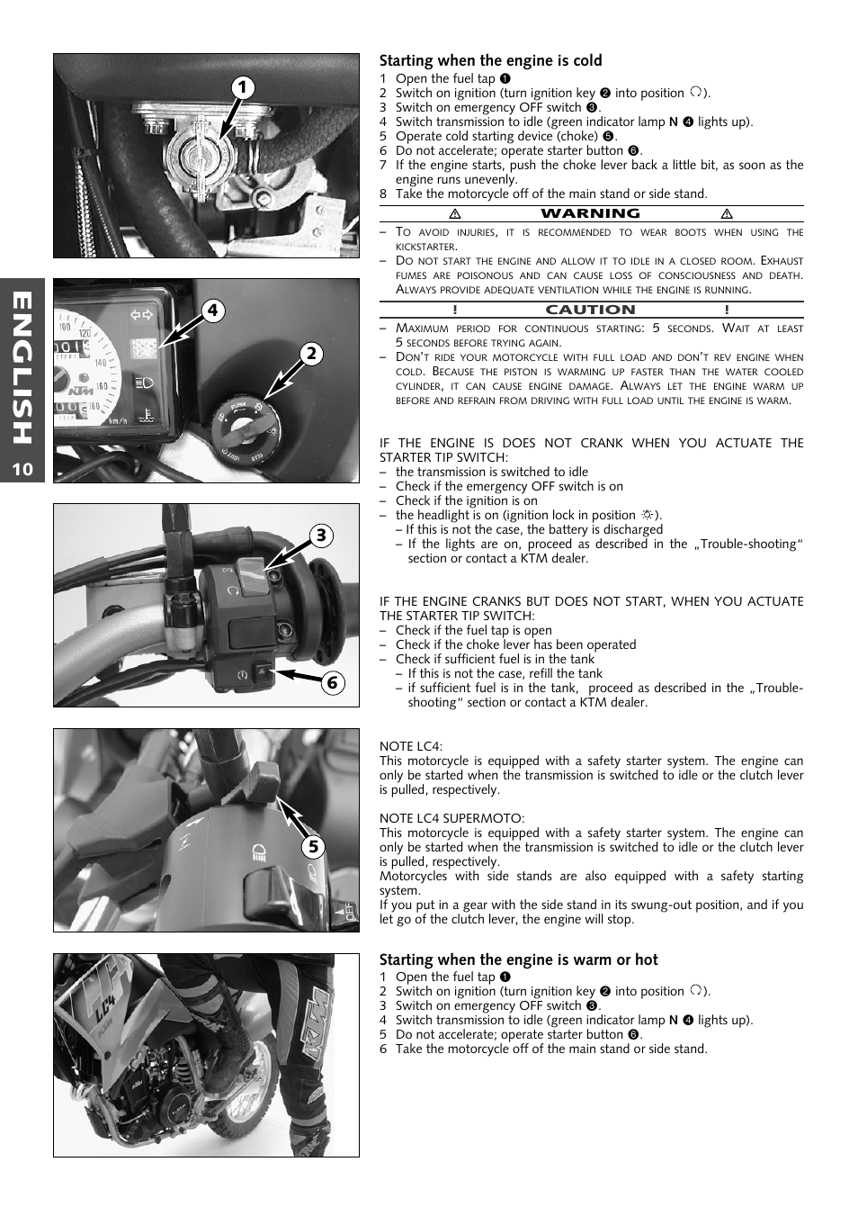English | KTM Supermoto 640LC4 User Manual | Page 11 / 46