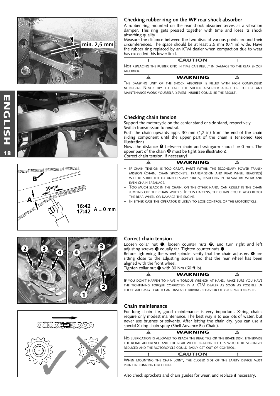 English | KTM Supermoto 640LC4 User Manual | Page 19 / 46