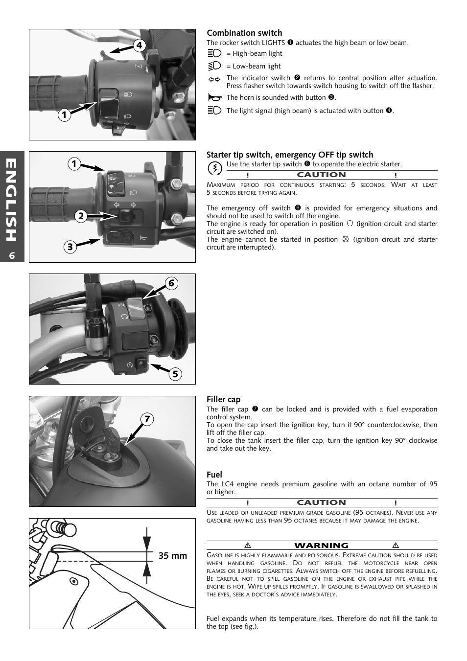 English | KTM Supermoto 640LC4 User Manual | Page 7 / 46