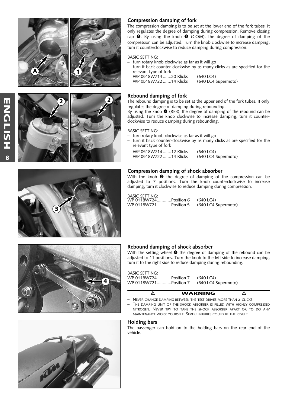 English, 21 a 3 | KTM Supermoto 640LC4 User Manual | Page 9 / 46