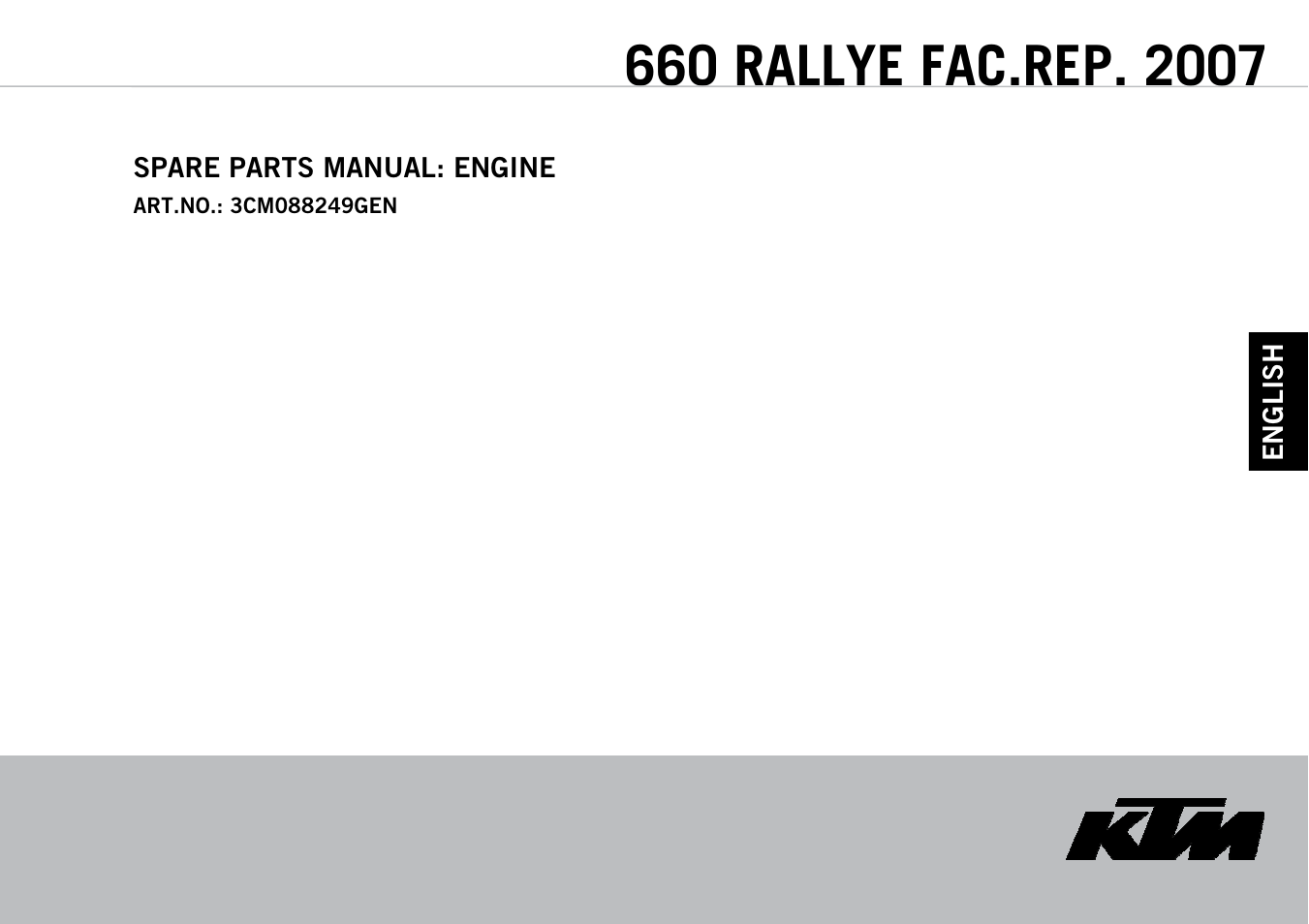 KTM 3CM088249GEN User Manual | 32 pages