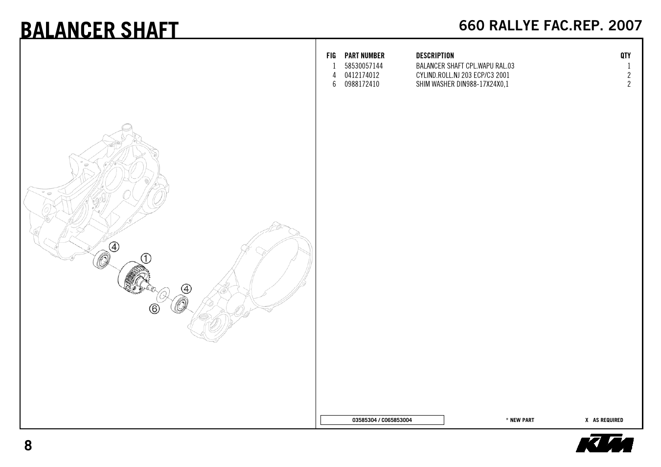Balancer shaft | KTM 3CM088249GEN User Manual | Page 10 / 32