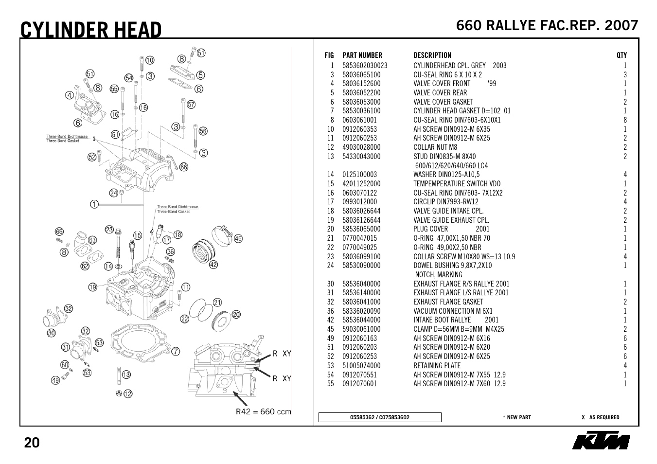 Cylinder head | KTM 3CM088249GEN User Manual | Page 22 / 32