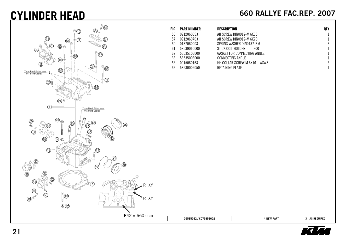 Cylinder head | KTM 3CM088249GEN User Manual | Page 23 / 32