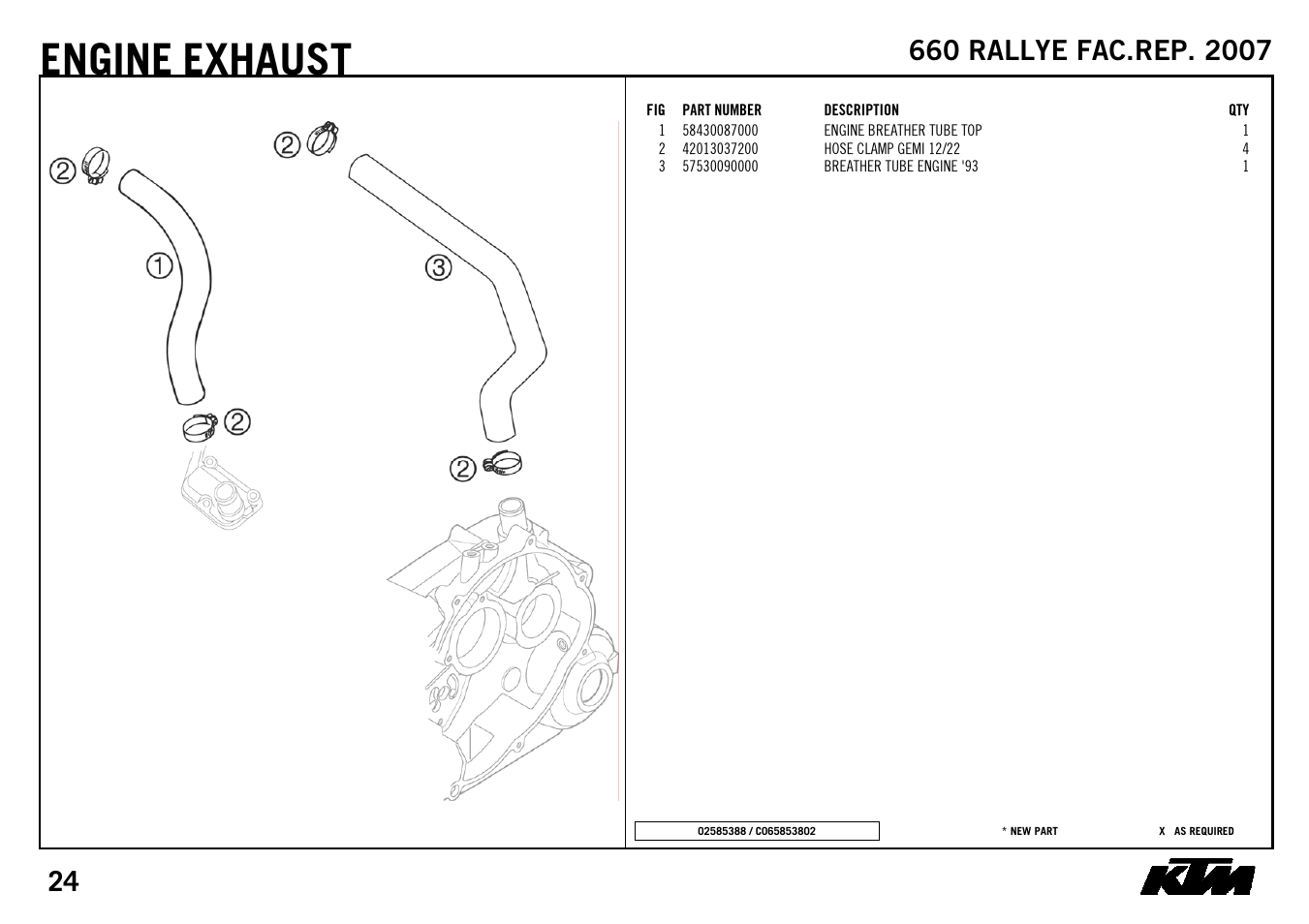 Engine, Exhaust | KTM 3CM088249GEN User Manual | Page 26 / 32