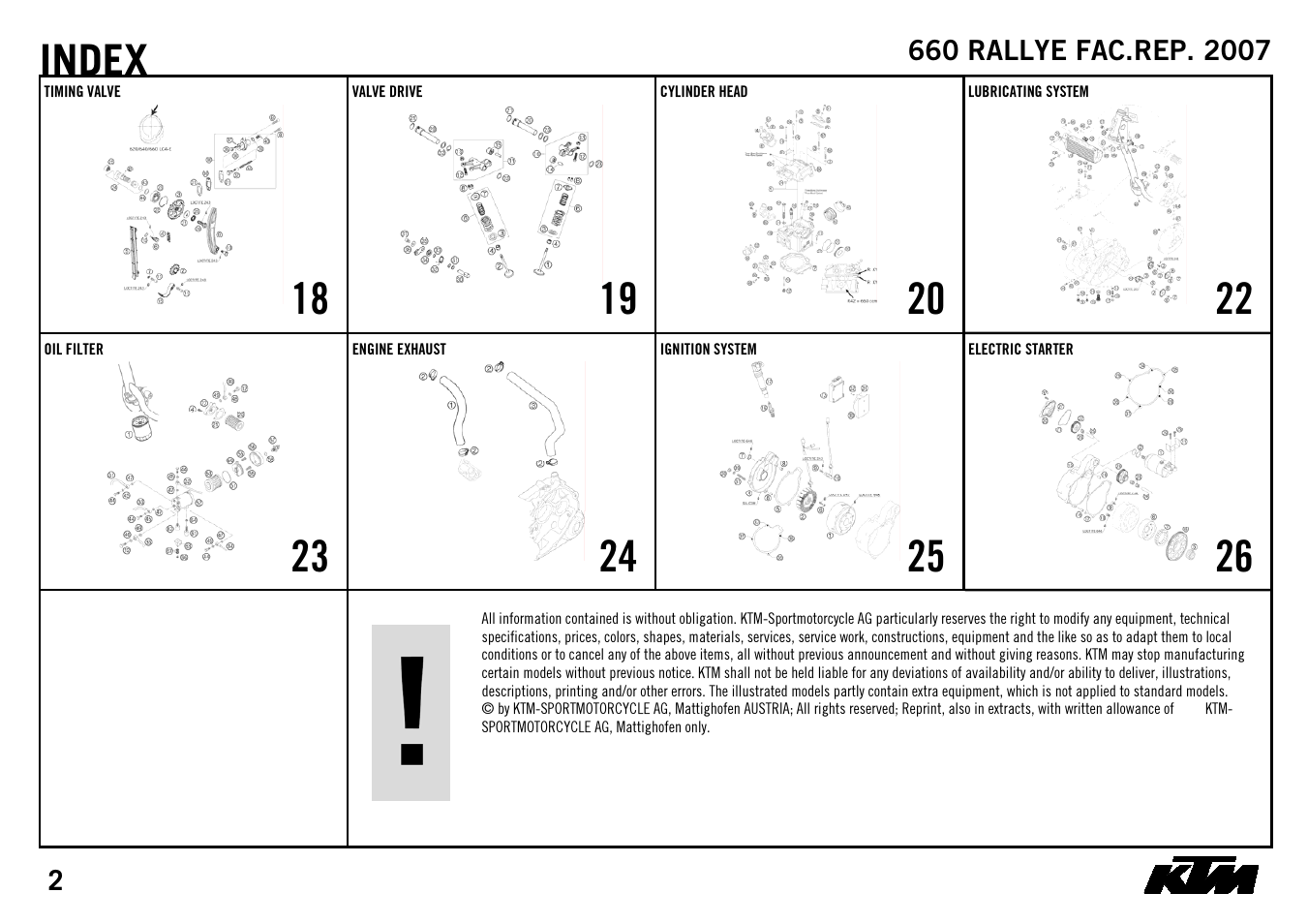 Index, 18 x, 19 x | 20 x, 22 x, 23 x, 24 x, 25 x, 26 x | KTM 3CM088249GEN User Manual | Page 4 / 32