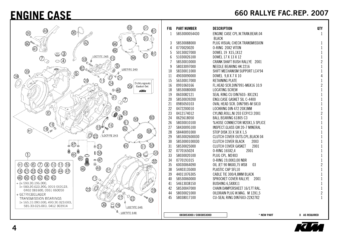 Engine, Case | KTM 3CM088249GEN User Manual | Page 6 / 32