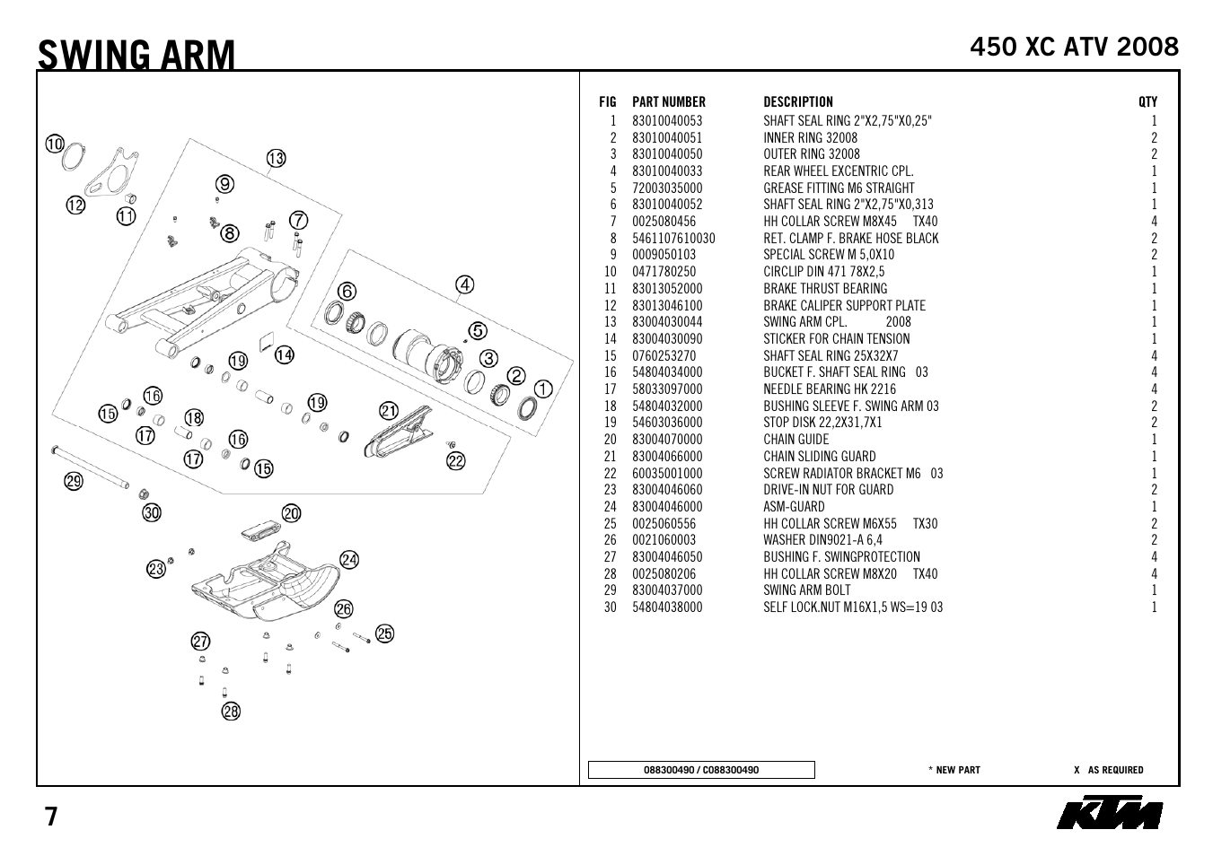 Swing | KTM 450 XC ATV 2008 User Manual | Page 9 / 28
