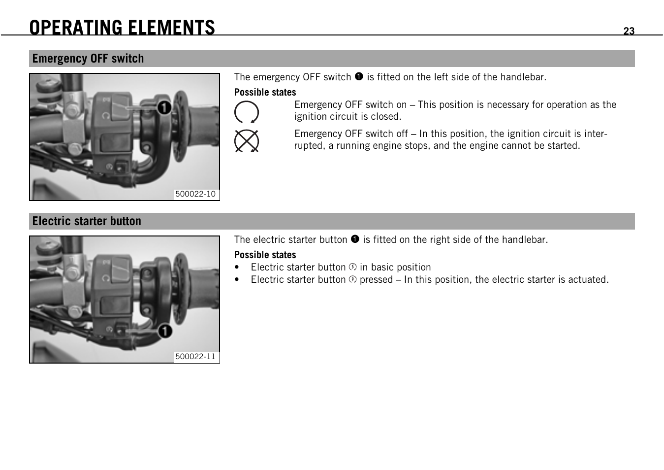 Operating elements | KTM Supermoto 690 User Manual | Page 25 / 165