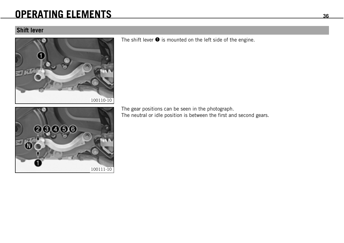 Operating elements | KTM Supermoto 690 User Manual | Page 38 / 165