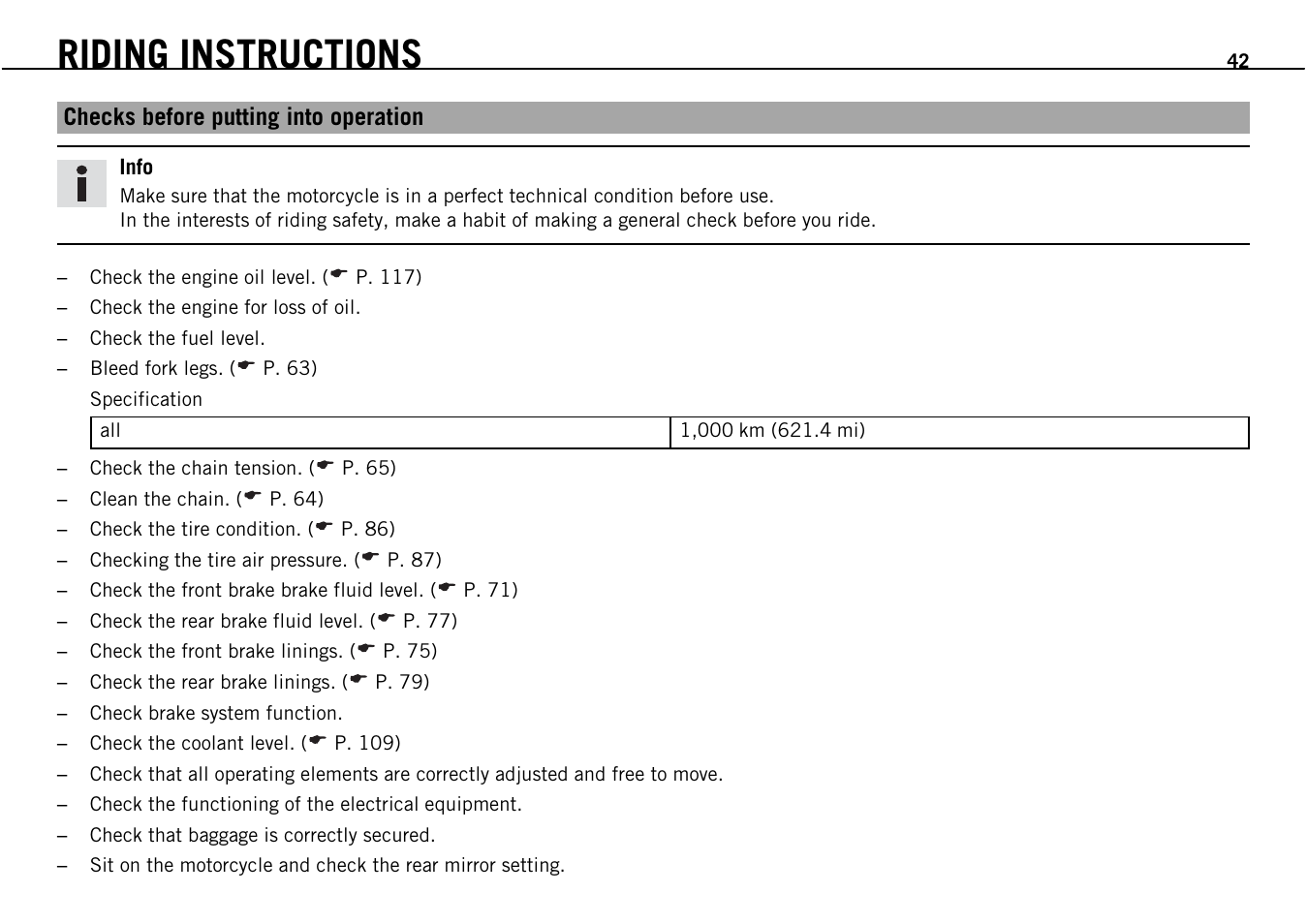 Riding instructions | KTM Supermoto 690 User Manual | Page 44 / 165