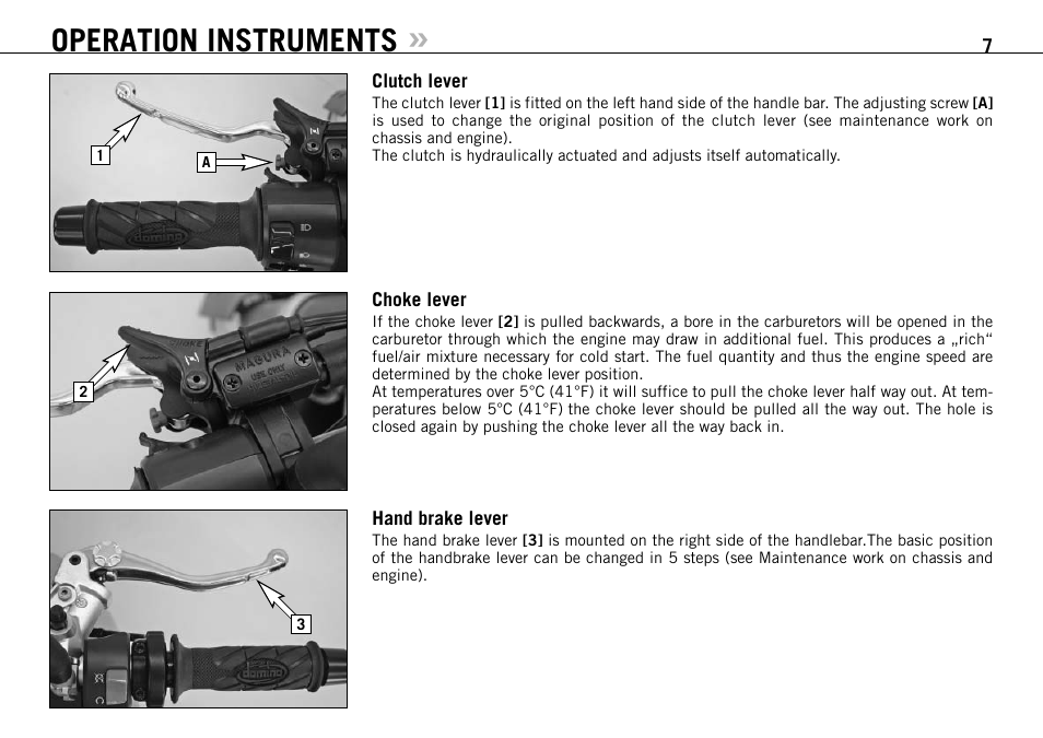 Operation instruments | KTM 950 SUPERMOTO User Manual | Page 8 / 90