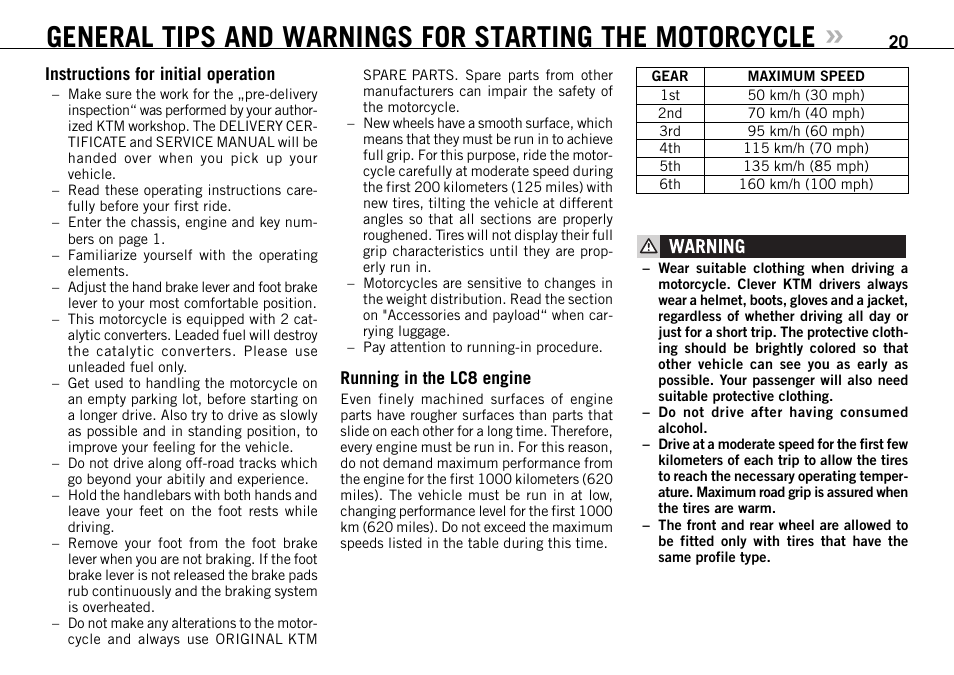 KTM 950 User Manual | Page 21 / 86
