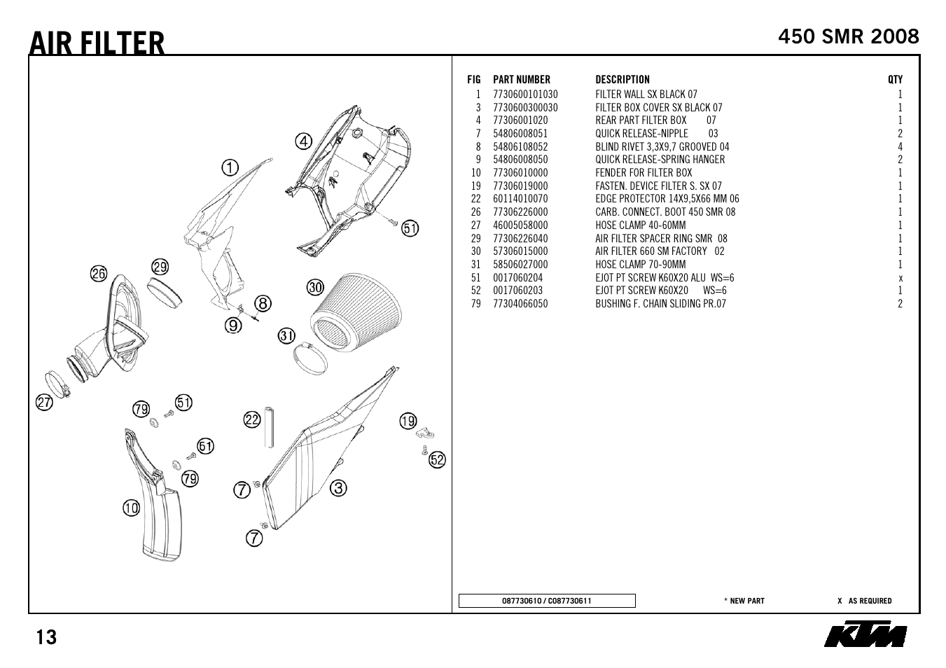 Filter | KTM 450 SMR 2008 User Manual | Page 15 / 28