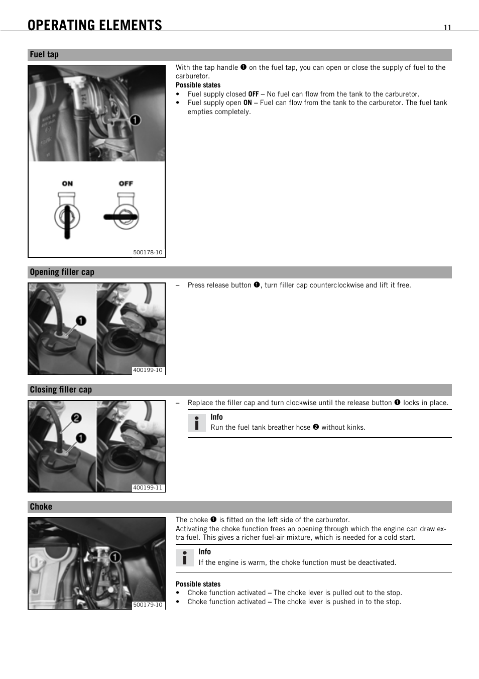 Operating elements | KTM 450 SMR User Manual | Page 13 / 91