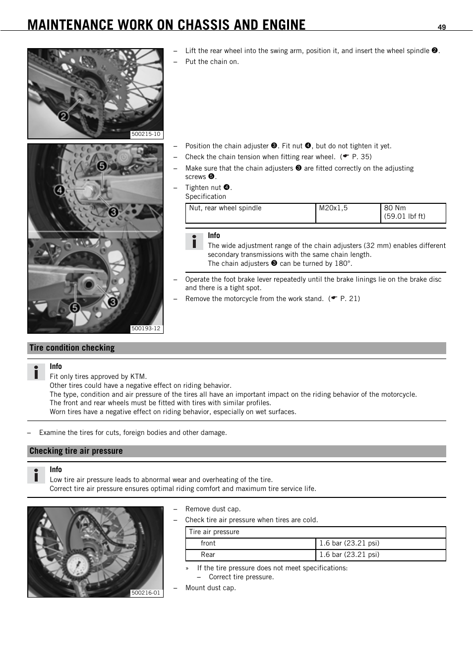 Maintenance work on chassis and engine | KTM 450 SMR User Manual | Page 51 / 91