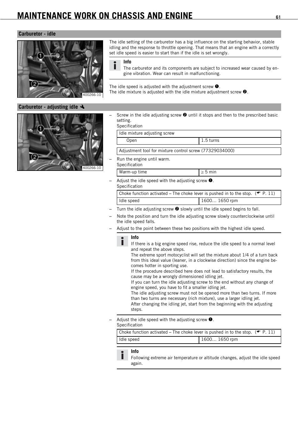 Maintenance work on chassis and engine | KTM 450 SMR User Manual | Page 63 / 91