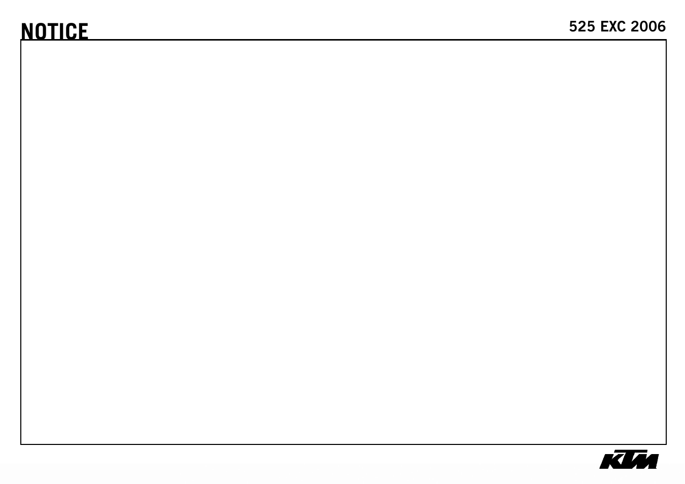Notice | KTM 525 EXC 2006 User Manual | Page 26 / 28