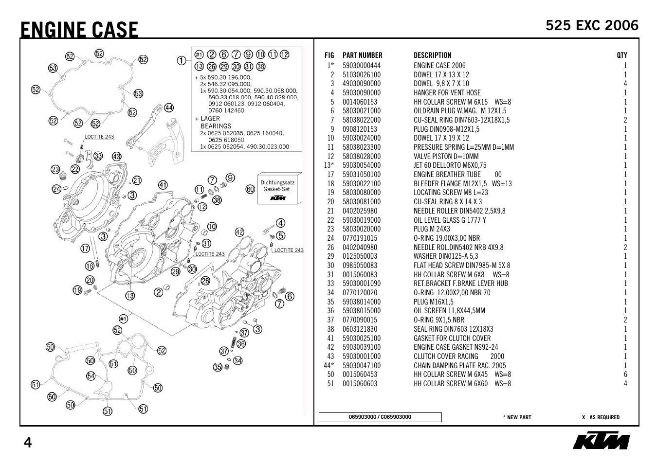 Engine, Case | KTM 525 EXC 2006 User Manual | Page 6 / 28