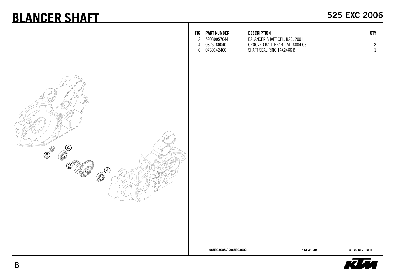 Blancer shaft | KTM 525 EXC 2006 User Manual | Page 8 / 28