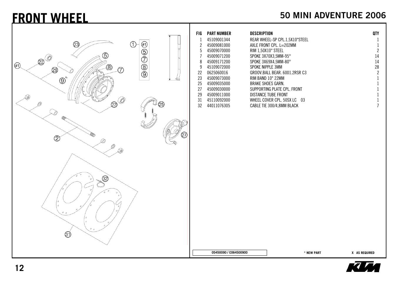 Front, Wheel | KTM 3CF6001F5EN User Manual | Page 14 / 20