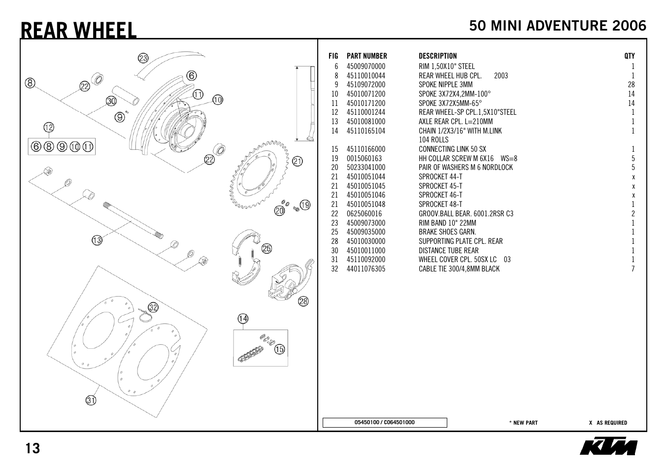 Rear, Wheel | KTM 3CF6001F5EN User Manual | Page 15 / 20