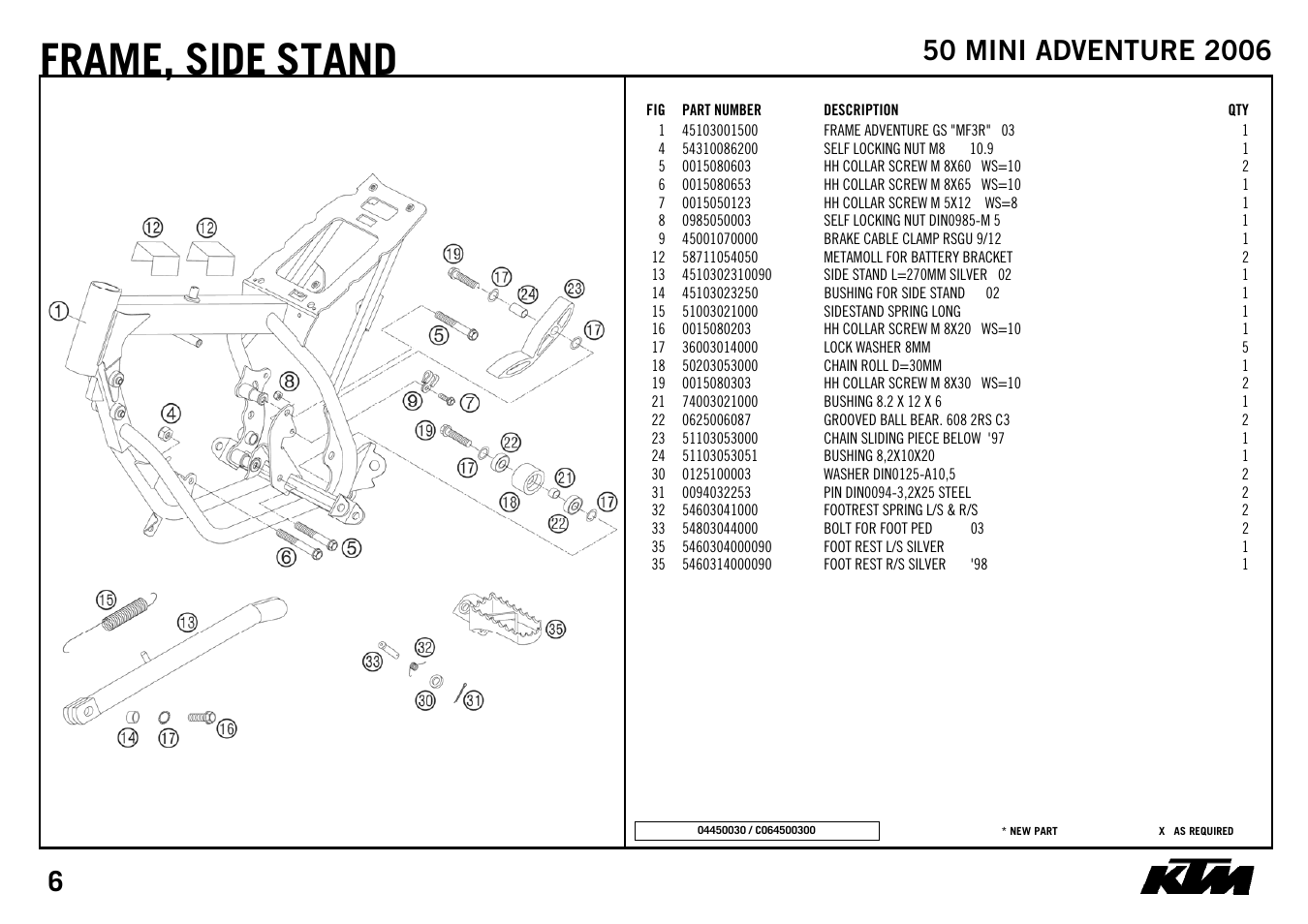 Frame, Side stand | KTM 3CF6001F5EN User Manual | Page 8 / 20