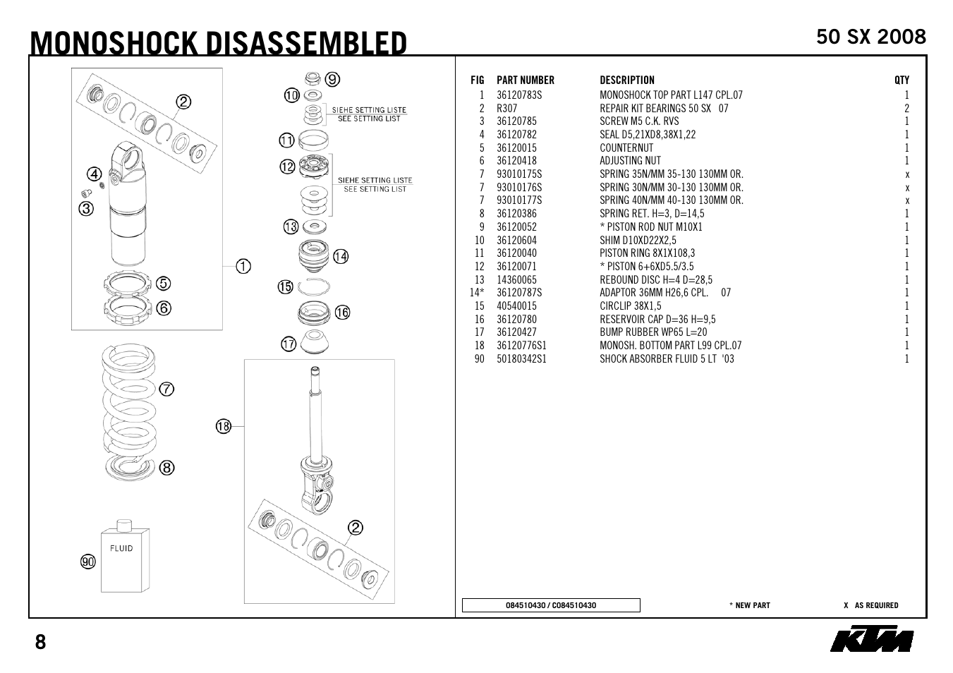 Monoshock, Disassembled | KTM 50 SX 2008 User Manual | Page 10 / 24