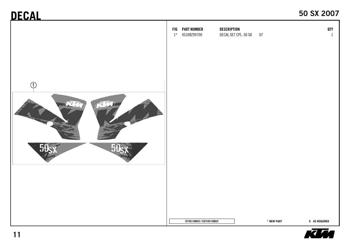 Decal | KTM 50 SX 2007 User Manual | Page 13 / 24