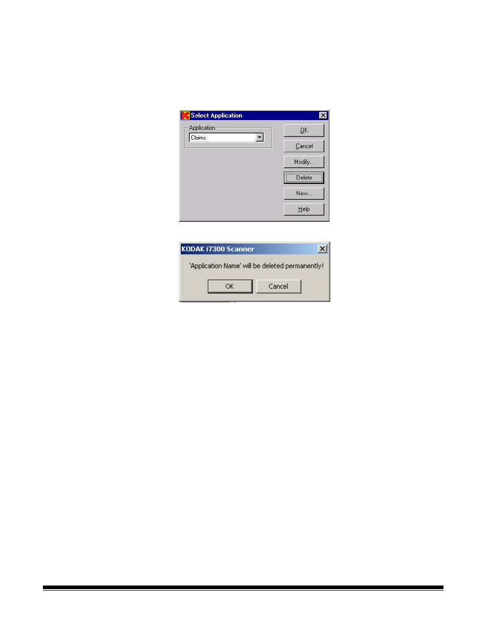 Deleting an application | Kodak I7300 User Manual | Page 104 / 174