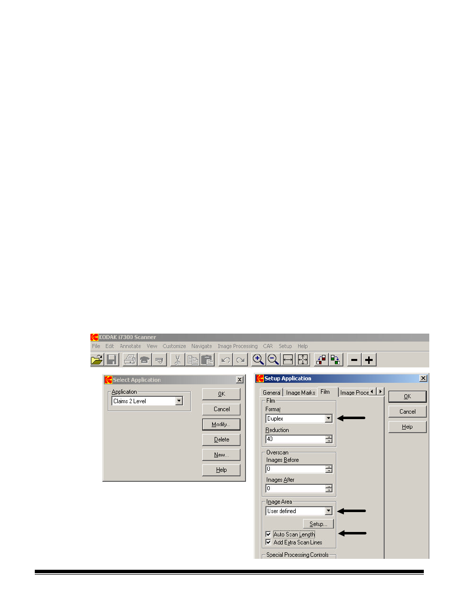 Claims 2-level film, film tab template settings | Kodak I7300 User Manual | Page 166 / 174