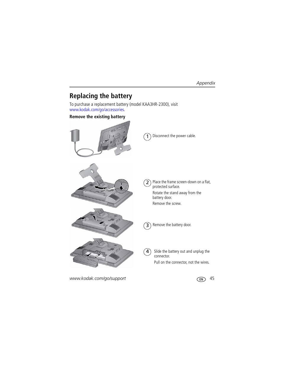 Replacing the battery | Kodak S730 User Manual | Page 51 / 61