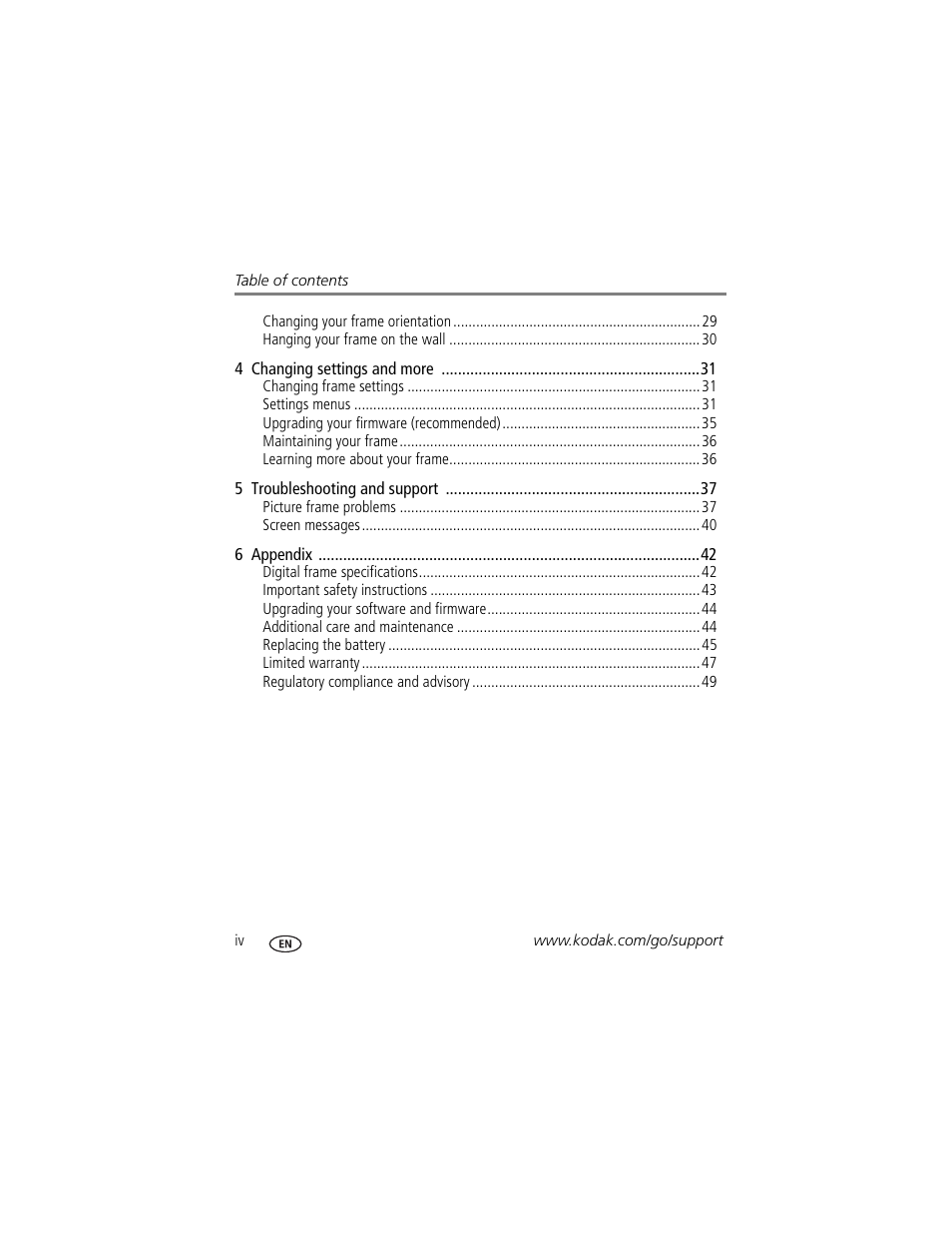 Kodak S730 User Manual | Page 6 / 61