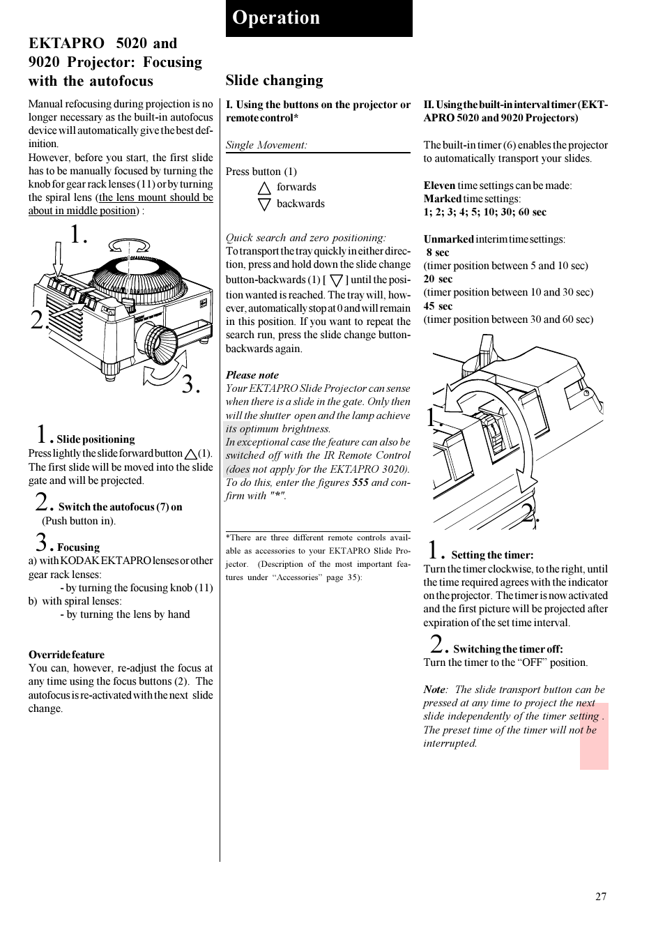 Operation | Kodak 9020 User Manual | Page 10 / 26