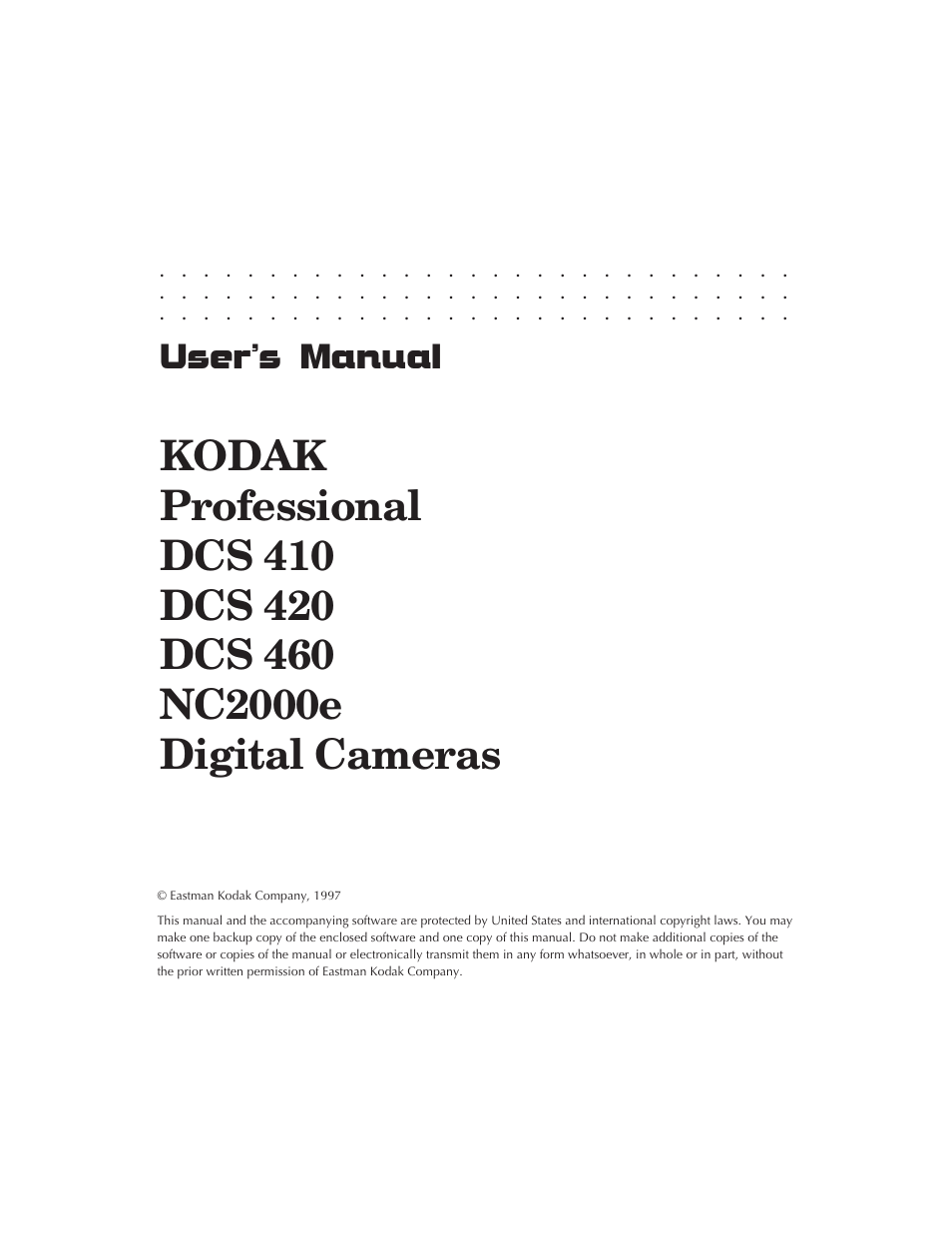Kodak DCS 410 User Manual | 322 pages