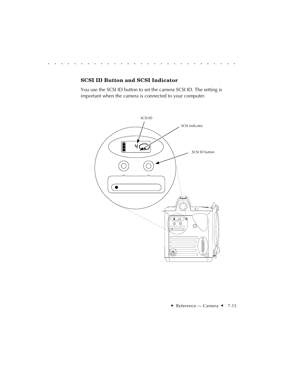 Scsi id button and scsi indicator | Kodak DCS 410 User Manual | Page 157 / 322