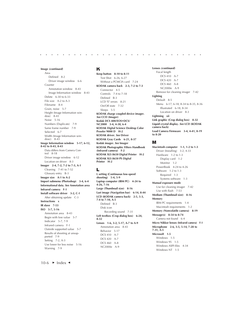 Kodak DCS 410 User Manual | Page 314 / 322