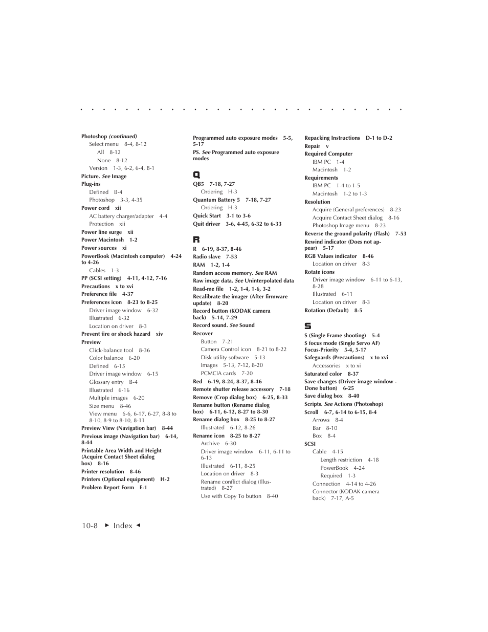Kodak DCS 410 User Manual | Page 316 / 322