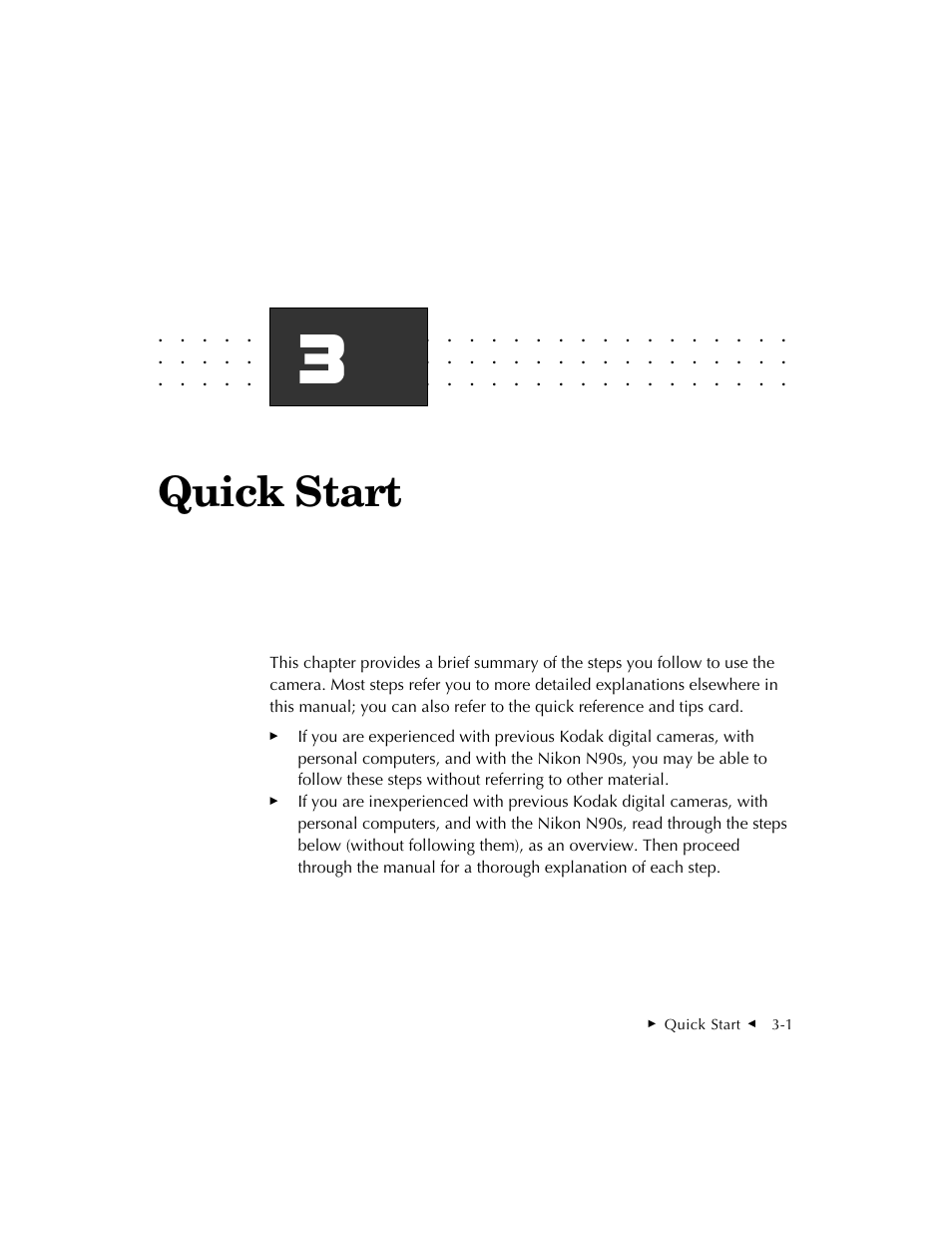 Quick start | Kodak DCS 410 User Manual | Page 39 / 322